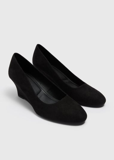 Black Wedge Heels