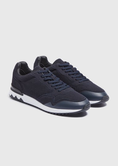 Navy Sleek Sole Running Trainers