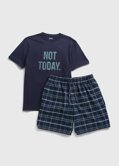 Navy Not Today Short Pyjama Set