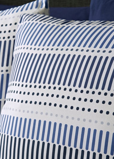 Blue Dotty Stripe Duvet Set
