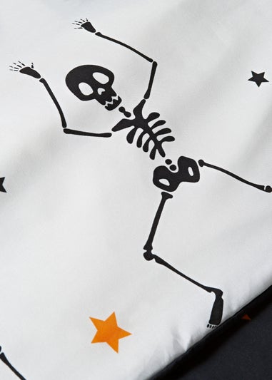 Black Mono Skeleton Duvet Set