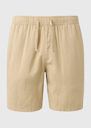 Stone Linen Drawcord Shorts