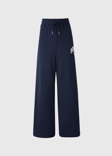 Navy Berkley Wide Leg Jogging Trousers