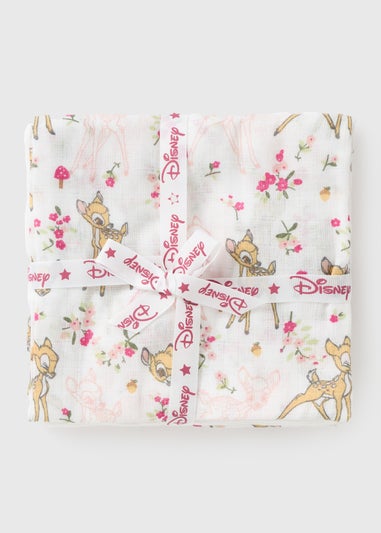 Disney 3 Pack Baby Cream Bambi Muslin Cloths