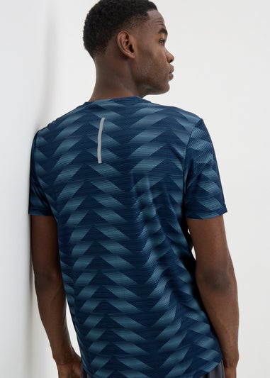Souluxe Navy Geometric T-Shirt