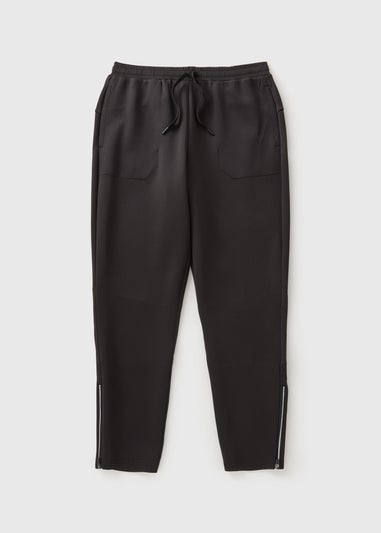 Souluxe Black Sports Wide Leg Co Ord Jogging Bottoms