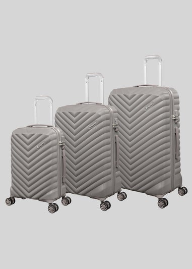 IT Luggage Grey Hardshell Suitcase