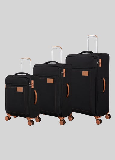 IT Luggage Black Soft Suitcase