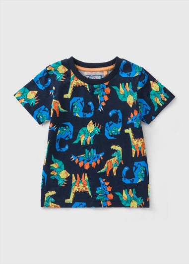 Boys Navy Dino T-Shirt (1-7yrs)