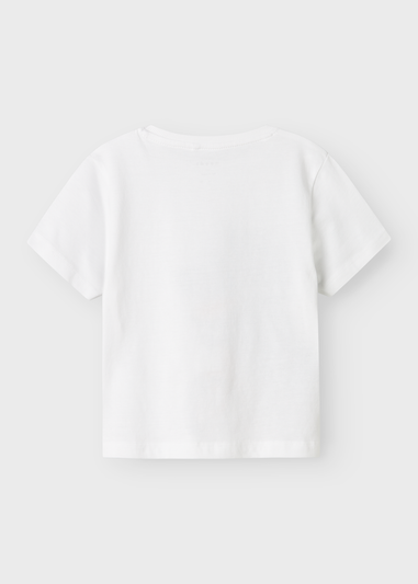 Name It Boys White Dino Regular Fit T-Shirt