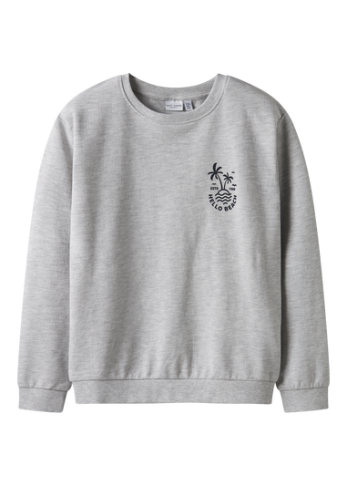 Name It Kids Grey Beach Sweatshirt (6-12yrs)