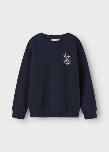 Name It Kids Navy Beach Sweatshirt (6-12yrs)