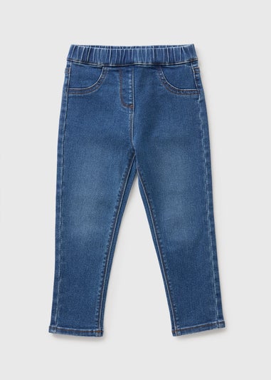 Girls Darkwash Denim Jeggings (1-7yrs)