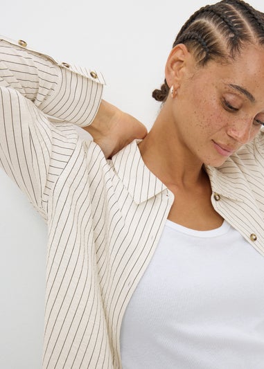 Cream Striped Shirt