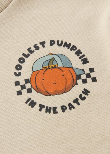 Boys Cream Coolest Pumpkin Sweatshirt (1-7yrs)