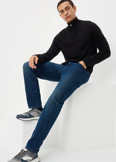 Black Cashmilon 1/4 Zip Jumper