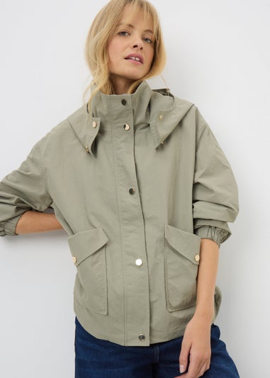 Khaki Short Anorak Jacket