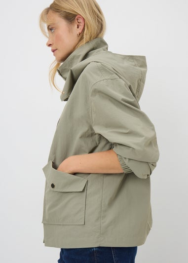 Khaki Short Anorak Jacket