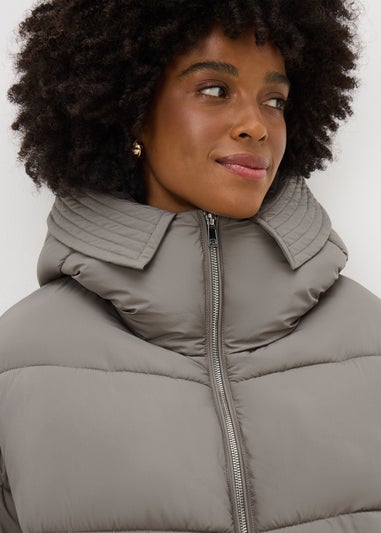 Beige Padded Puffa Coat