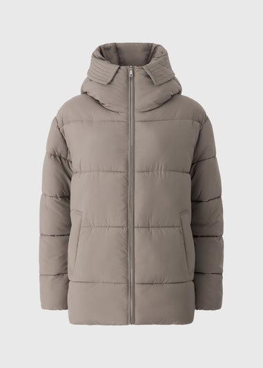 Beige Padded Puffa Coat
