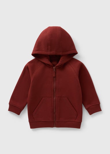 Boys Rust Zip Front Hoodie (1-7yrs)
