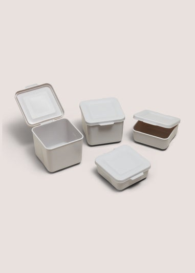 4 Pack Grey Snack Pots