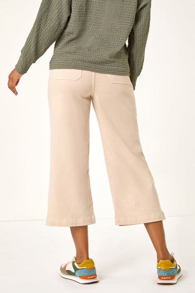 Roman Natural High Waist Wide Leg Stretch Culottes