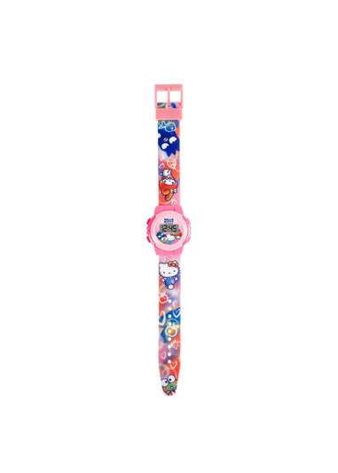 Hello Kitty Pink Printed Strap Digital Watch