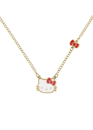 Hello Kitty Gold Earring & Necklace Set