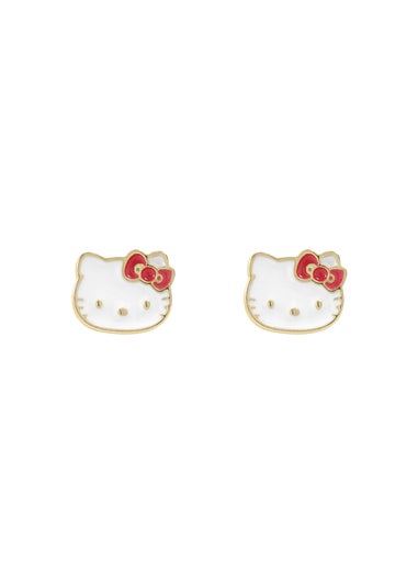 Hello Kitty Gold Earring & Necklace Set