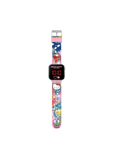 Hello Kitty Pink Printed Strap LED Watch