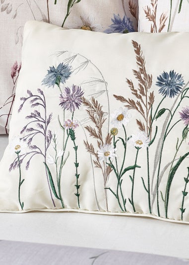 Catherine Lansfield Grasmere Floral Embroidered 30x40 cm Cushion