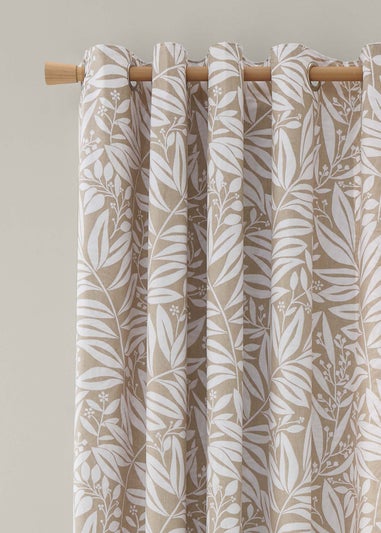 Catherine Lansfield Sorrel Leaf Fully Reversible Eyelet Curtains