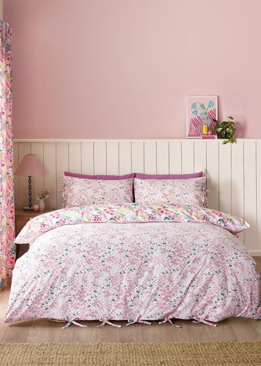 Catherine Lansfield Tilly Floral Reversible Duvet Cover Set