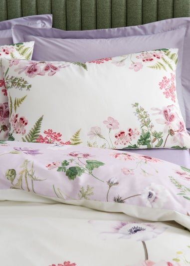 RHS Serenity Garden Reversible 200 Thread Count Cotton Duvet Cover Set