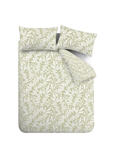 Catherine Lansfield Sorrel Leaf Reversible Duvet Cover Set