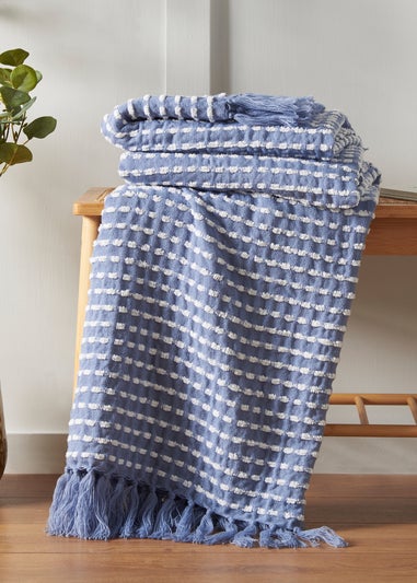 Catherine Lansfield Stab Stitch Blanket Throw (125x150cm)