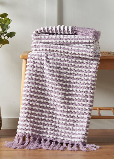 Catherine Lansfield Stab Stitch Blanket Throw (125x150cm)