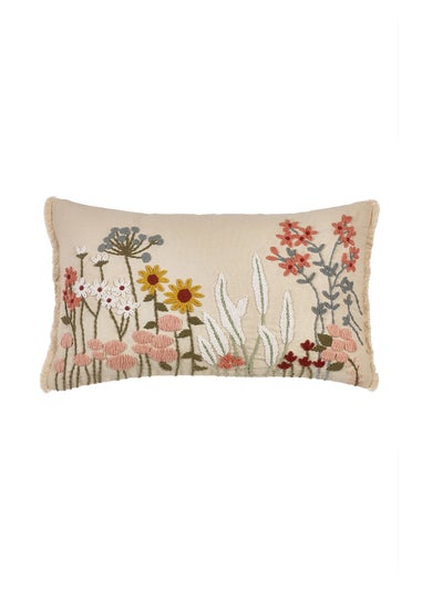 Catherine Lansfield Countryside Floral Embellished Cushion (30x40cm)