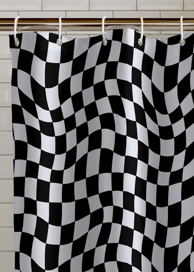 Catherine Lansfield Checkerboard Shower Curtain