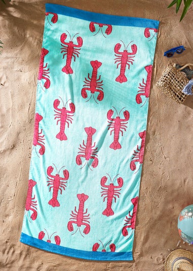 Catherine Lansfield Lobster Cotton Beach Towel