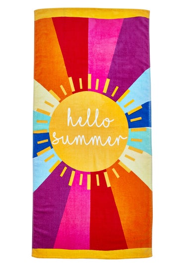 Catherine Lansfield Hello Summer Cotton Beach Towel