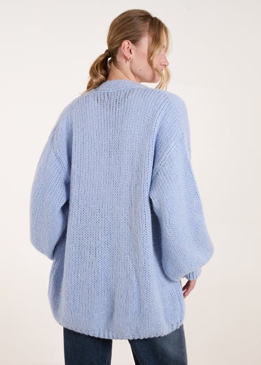 Blue Vanilla Blue Embroidery Fruit Cardigan