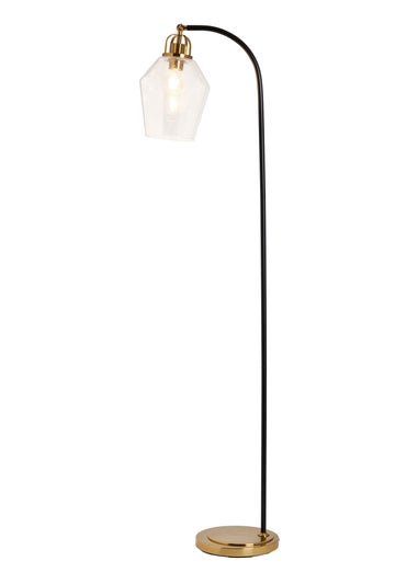 BHS Athea Brass & Bubble Glass Floor Lamp (156cm x 45cm)