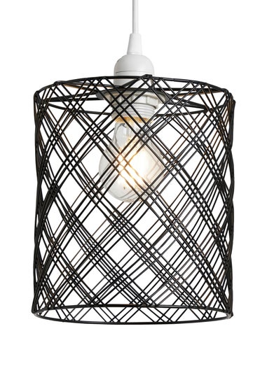 BHS Endon Wire Cylinder Easyfit Black (28cm x 18cm)