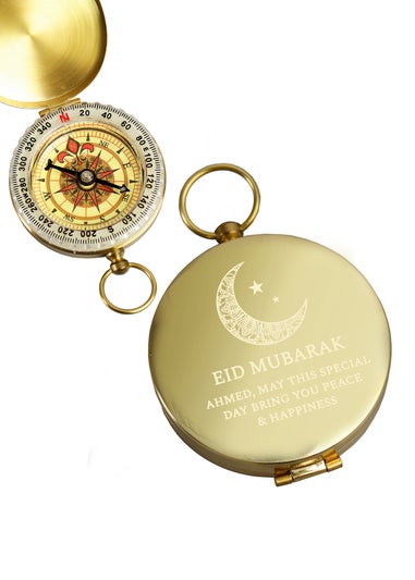 Personalised Memento Company Gold Eid & Ramadan Keepsake Compass