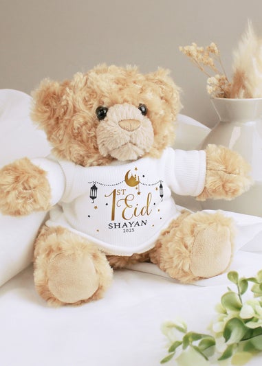 Personalised Memento Company Brown 1st Eid Teddy Bear