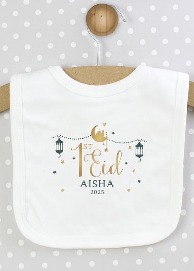 Personalised Memento Company White 1st Eid Bib