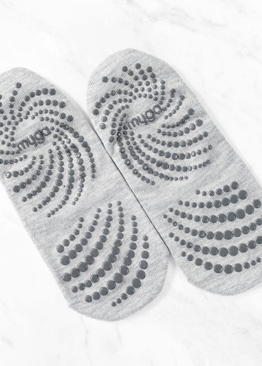 Myga Grey Gripped Yoga Socks 3-Pack