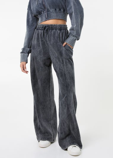 Pink Vanilla Black Wash Wide Leg Trousers